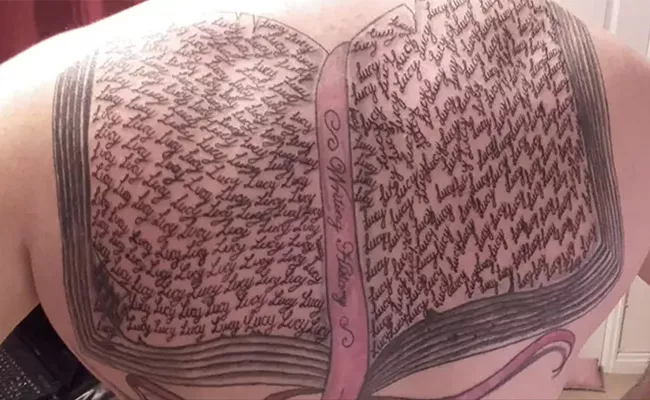 UK Man Creates World Record Gets 667 Tattoos Of Daughter Name - Sakshi
