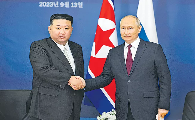 Kim Jong Un promises Putin North Korea full support for Russia just fight - Sakshi