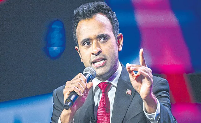 Vivek Ramaswamy plans to fire 75 per cent of US government workforce if elected President - Sakshi
