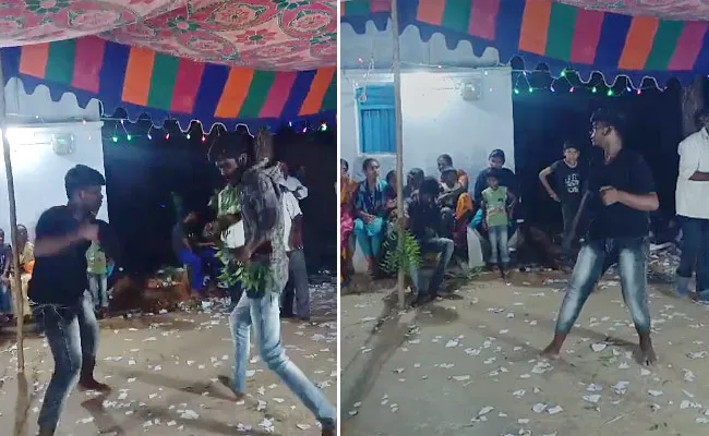 Young Man Collapsed While dancing On Ganesh Mandapam At Dharmavaram - Sakshi