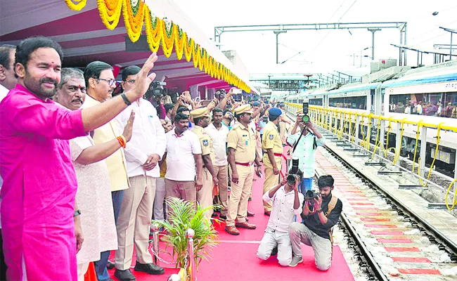 PM Narendra Modi flags off nine new Vande Bharat Express trains - Sakshi