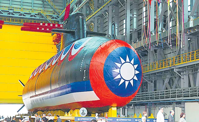 Taiwan Launches First Domestically Made Submarine For Testing - Sakshi