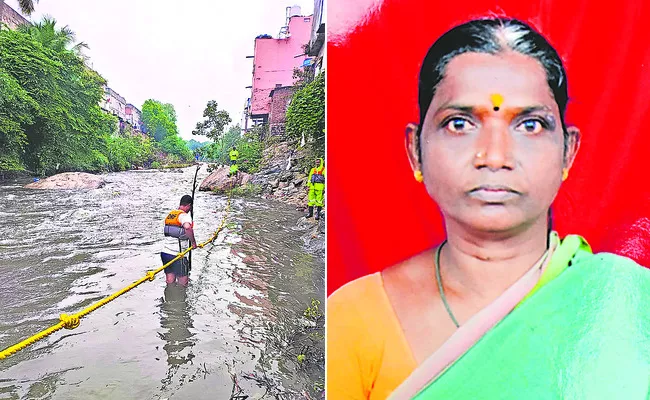Woman Accidentally Fell Into Nala Washed Away - Sakshi