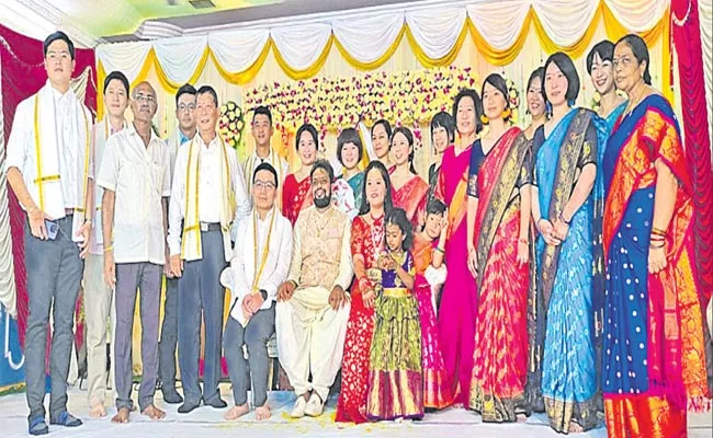 Krishna District: Telugu Boy Marries Taiwanese Girl - Sakshi