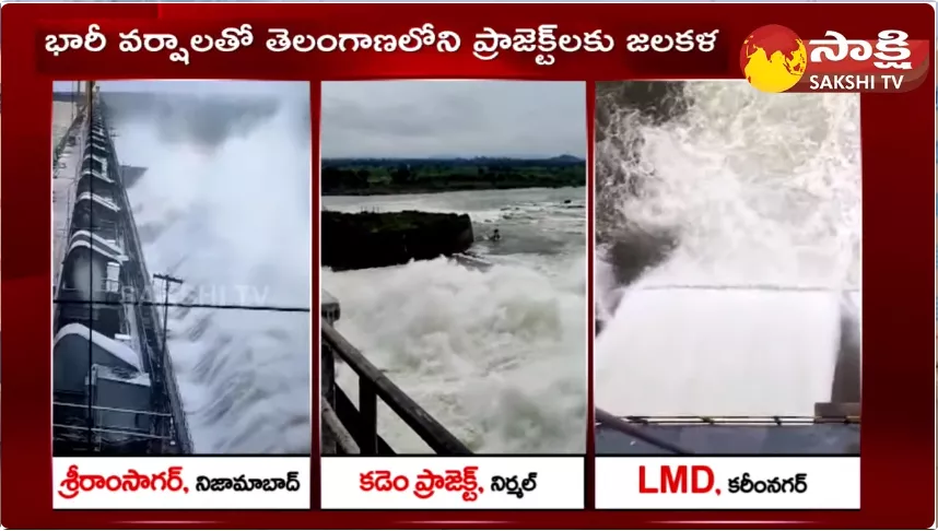 Projects Filled With Floods In Telangana