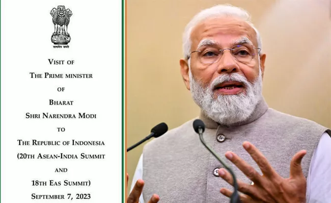 Prime Minister Of Bharat Adds Fuel To Name Change Fire - Sakshi
