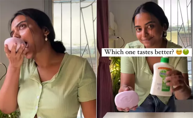 Viral Video: I Love Eating Soap Goes Viral On Social Media - Sakshi