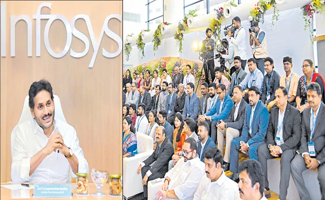 CM Jagan inaugurated Infosys development center at Visakha - Sakshi