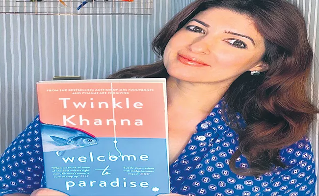 Twinkle Khanna has now announced her fourth book Welcome to Paradise - Sakshi