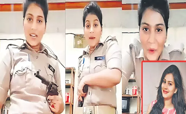 Lady police constable suspended after viral video - Sakshi