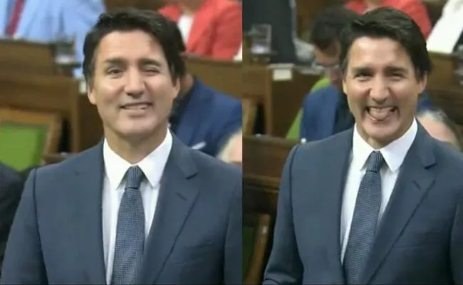 Trudeau Sticks His Tongue Out Winks At New Speaker - Sakshi