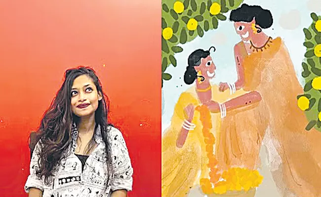 Shreya Roy Chowdhurys Art Extraordinarily Captures Bonds  - Sakshi
