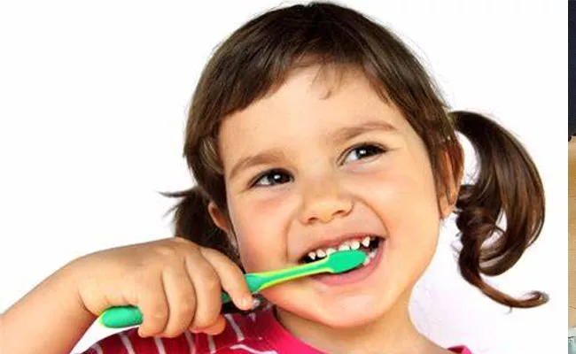 How To Brush Children Without Eating Toothpaste - Sakshi