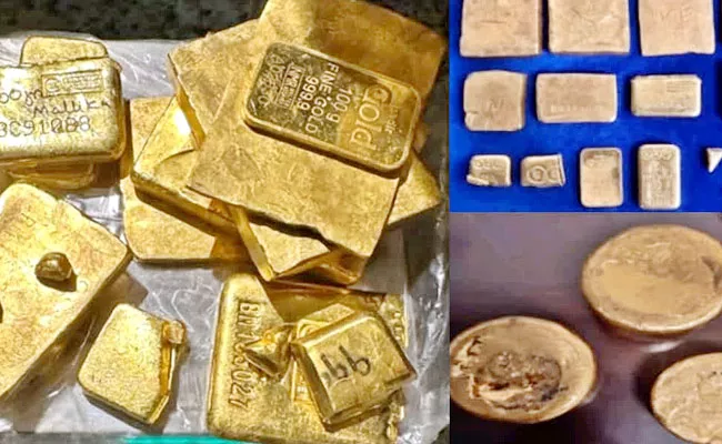 Gold Seized At Chennai And Thiruvananthapuram Airports - Sakshi
