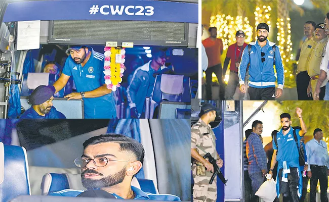 ICC World Cup: Team India arrives in Ahmedabad to a grand welcome, to play Australia in final - Sakshi