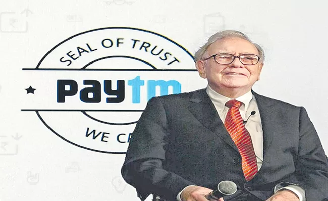 Warren Buffett Berkshire Hathaway exits Paytm - Sakshi