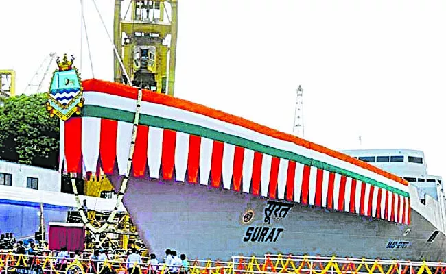 INS Surat will be launched tomorrow - Sakshi