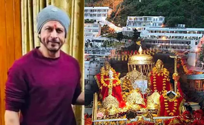 Shah Rukh Khan Visited Vaishno Temple - Sakshi