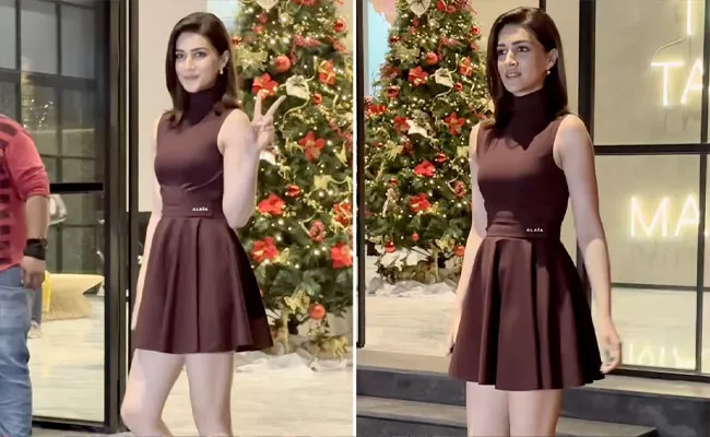 Kriti Sanon Maroon Jersey Dress Price Will Shock You - Sakshi