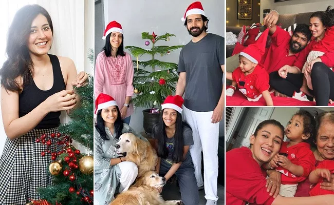 Celebrities Families Enjoying Christmas Mode with Family Goes Viral - Sakshi