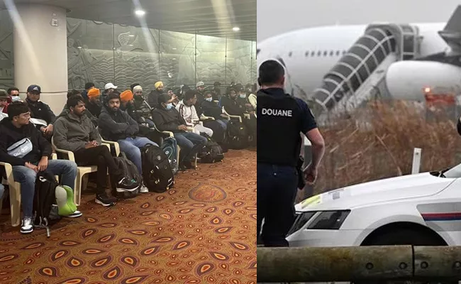 Flight with 300 Indians Detained France At last Reach Mumbai Airport - Sakshi