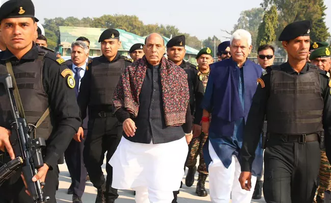 Rajnath Singh Reviews Security J And K Every Soldier Family Member To Us - Sakshi