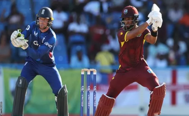 WI VS ENG 1st ODI: Shai Hope Slams Hundred, WI Completes Its Second Highest Successful Run Chase - Sakshi