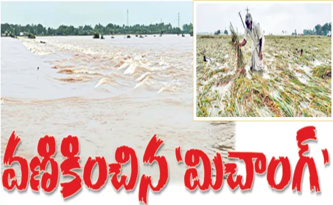 Cyclone Michaung Effect Many areas were flooded with record rains - Sakshi