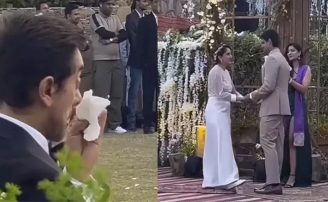 IraKhan Nupur Shikhare Wedding bollywood star hero Aamir Khan gets emotional goes viral - Sakshi