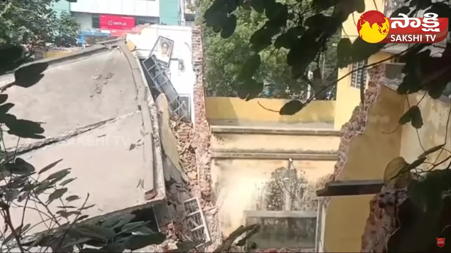 Library Building Collapse in Khammam