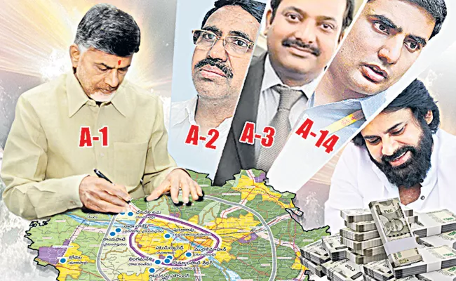 Land grab by Chandrababu in name of Inner Ring Road Alignment - Sakshi