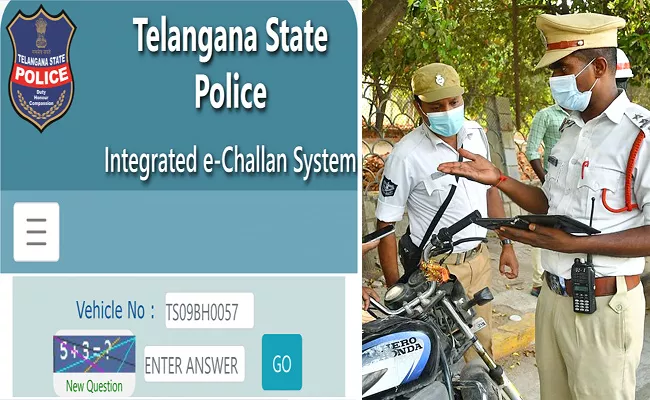 Telangana: Cyber Criminals Eye On Clearance Of Pending Challans - Sakshi
