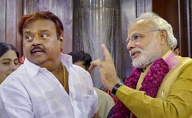 PM Modi In Tamil Nadu: Emotional Modi Remember Captain Vijayakanth - Sakshi