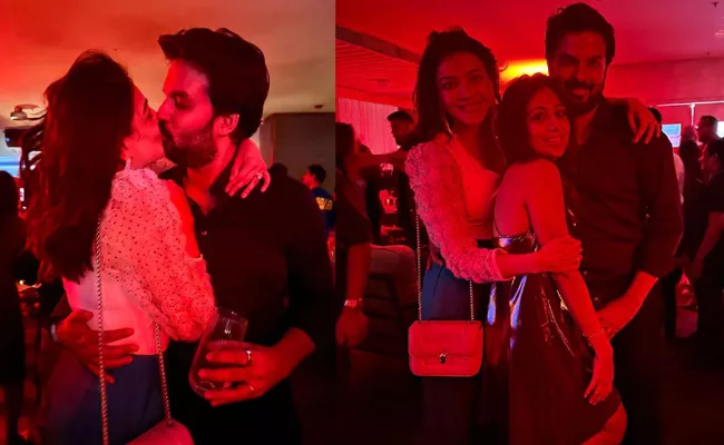 Actress Kajal Aggarwal Kiss Husband Gautam Kitchlu Pic Viral - Sakshi