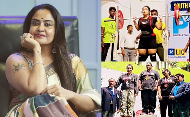 Actress Pragathi Won Silver Medal In South India Powerlifting Competition 2024 - Sakshi