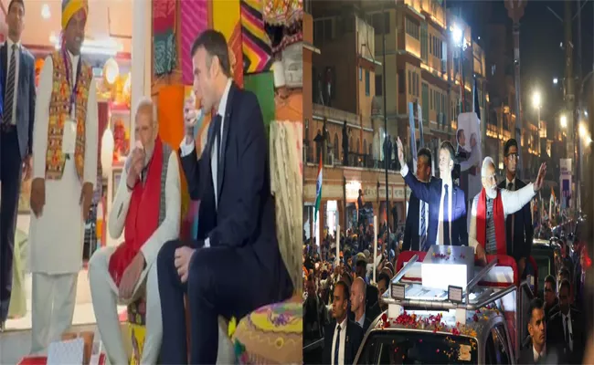 Modi Macron Jaipur Visit: Masala Tea At Shop UPI Payment Roadshow - Sakshi