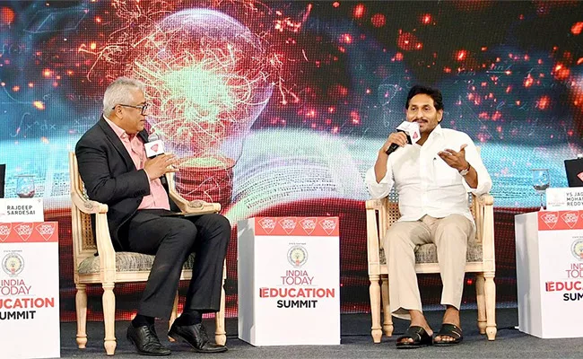 CM Ys Jagan Mohan Reddy Participated In India Today Education Summit Tirupati - Sakshi