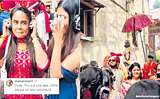 Video of Silent Baraat With Headphones Over DJ Goes Viral, Internet Reacts - Sakshi