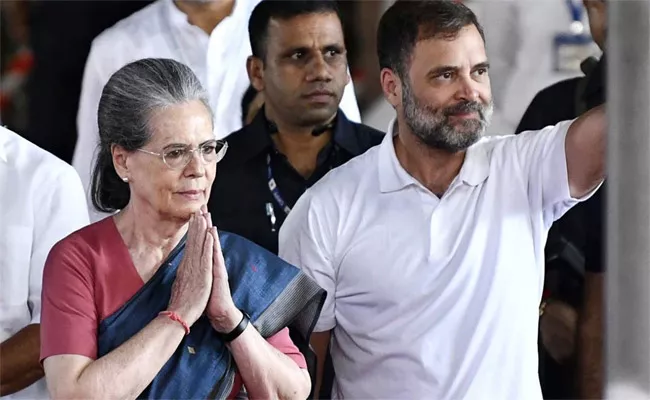 Sonia Gandhi Will Leave for Jaipur Shortly With Rahul for Rajya Sabha Nomination - Sakshi