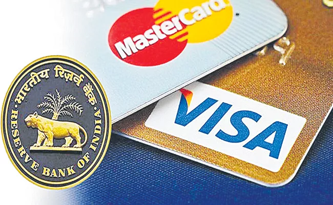 RBI asks card networks to halt card-based business payments on KYC, fund-use concerns - Sakshi