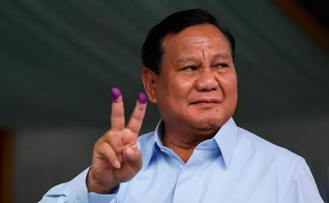 Former military officer General Prabowo Subiantos victory - Sakshi