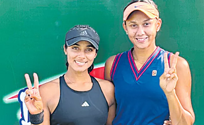 Vaidehi and Rashmika pair in semis - Sakshi
