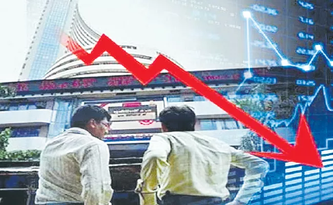 Sensex sheds 724 pts, Nifty gives up 21,750 dragged by financial stocks after RBI status quo - Sakshi