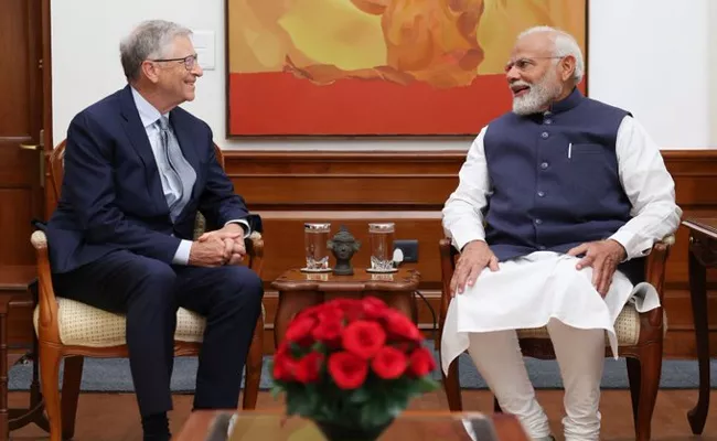 It Is Always Inspiring Bill Gates Said About Meet After PM Modi - Sakshi