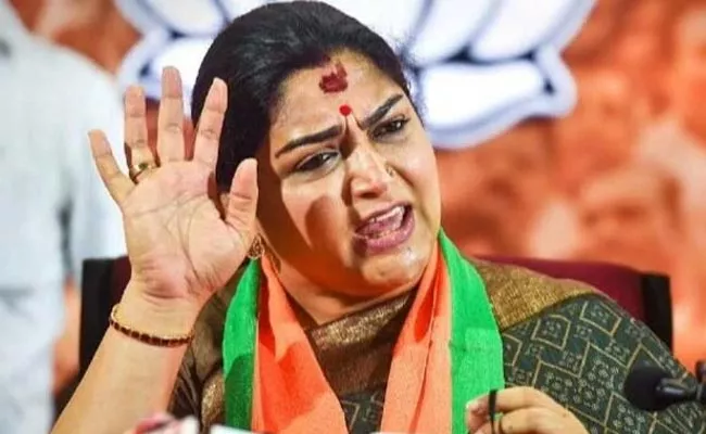 BJP Khushbu Says Misinterpreted Rs 1000 alms Tamil womens - Sakshi