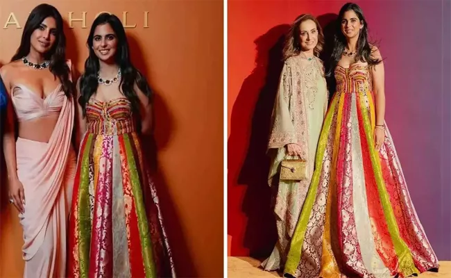 Isha Ambanis Banarasi Gown For Holi Bash Took 100 Hours To Be Made - Sakshi