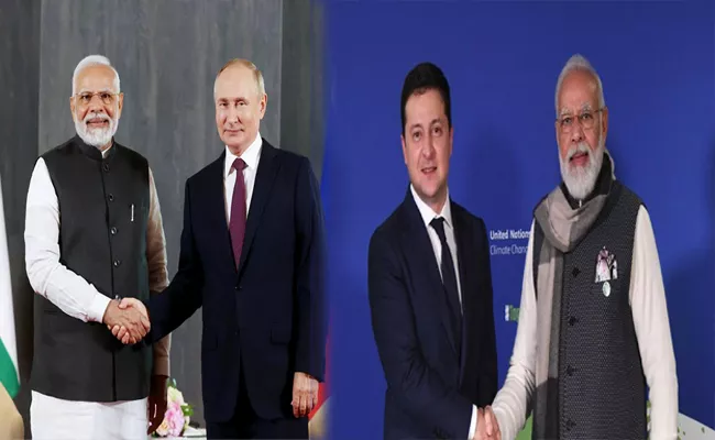PM Modi Dials Vladimir Putin Congratulates Him On His Re Election - Sakshi