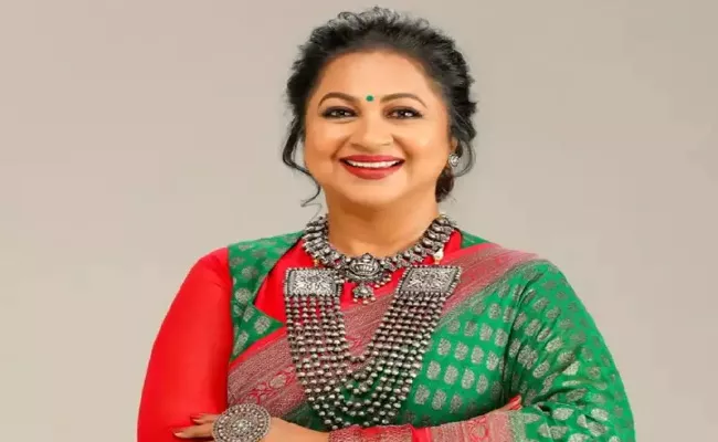 Senior Actress Raadhika Sarathkumar Contesting In Loksabha Elections In TN - Sakshi