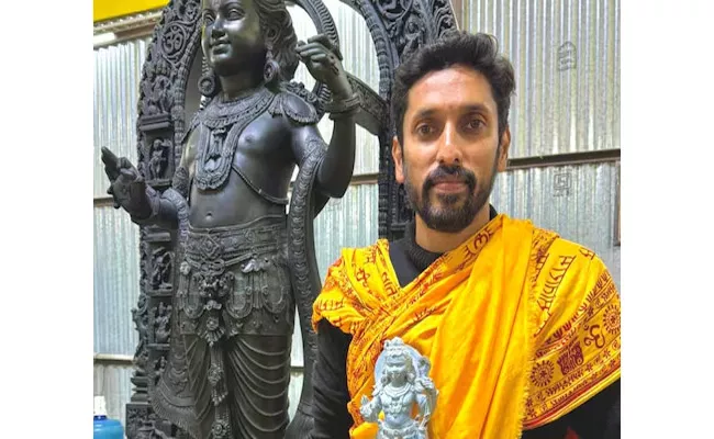 Ram Mandir Ramlalla New Idol Arun Yogiraj - Sakshi