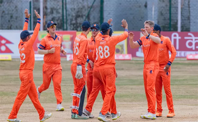 Netherlands Secured A Thrilling Victory In Final Over Against Nepal In The Tri Series Final - Sakshi
